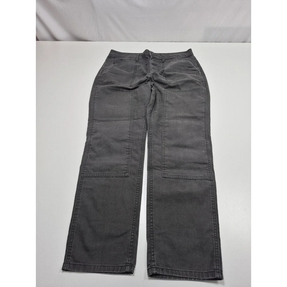 REI Co-op Women's Trailsmith Pants Utility Style Canvas Gray 14 Double Knee